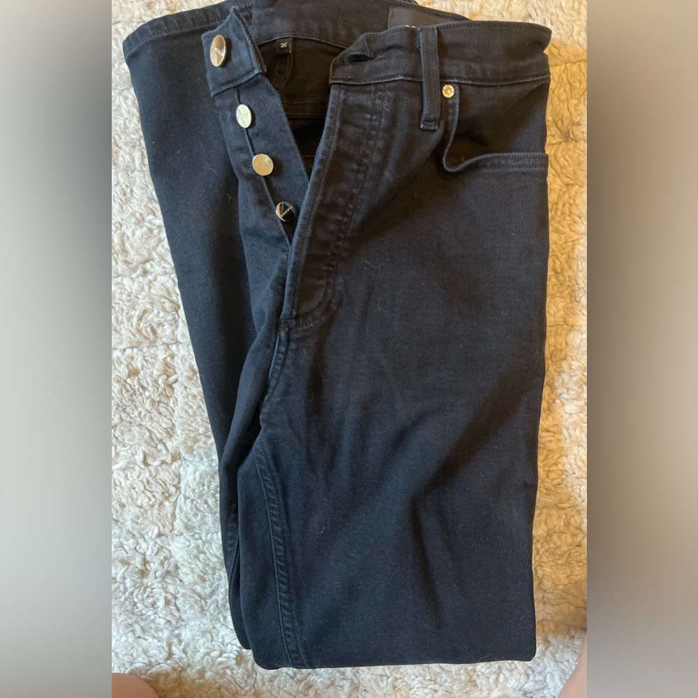 GOLDSIGN, black skinny denim. Size 26, $50